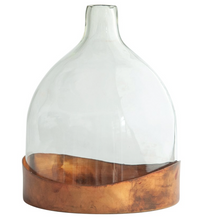 Load image into Gallery viewer, Glass Cloche with Copper Tray
